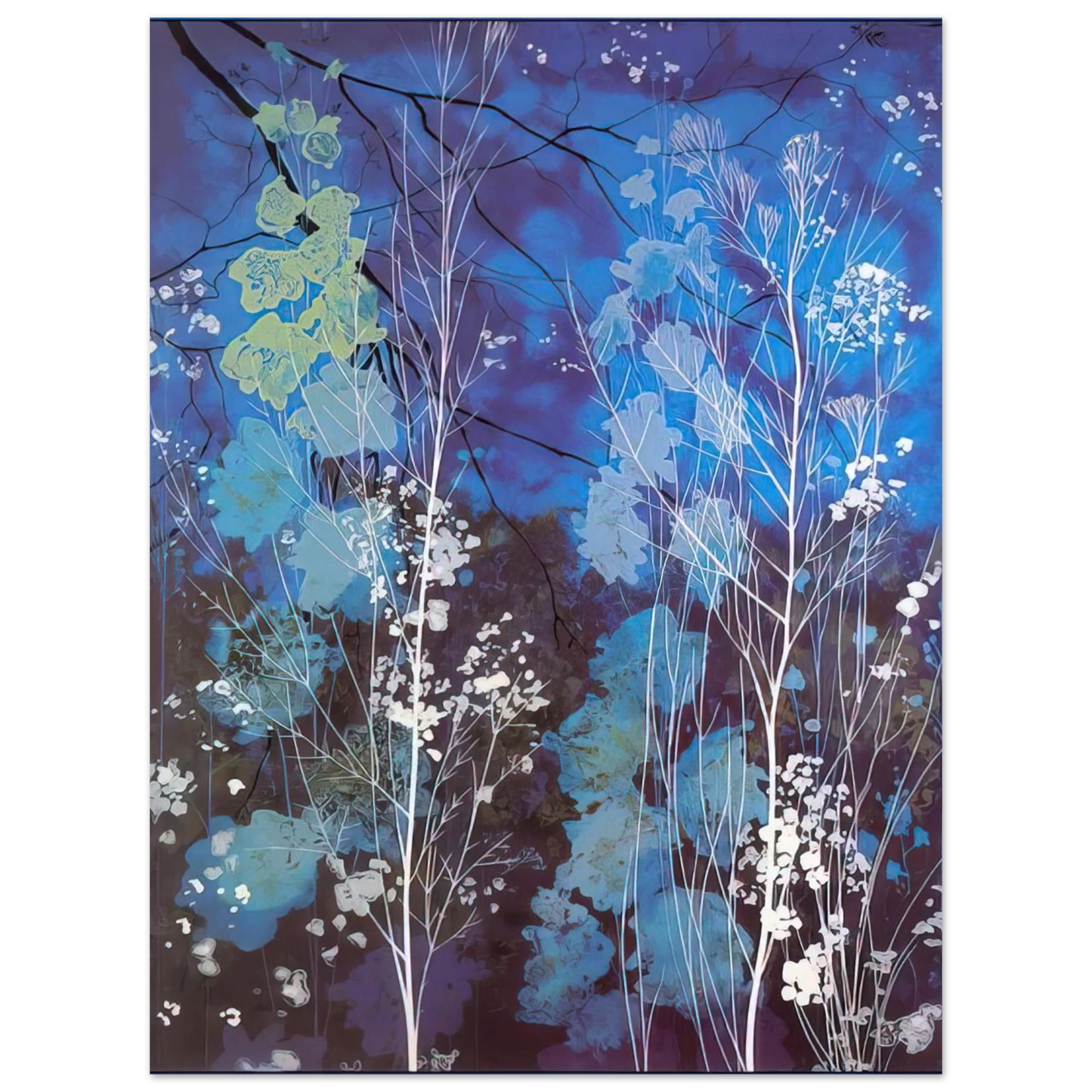 Eyvind Earle - Delphinium Fine Art Poster - Default Title