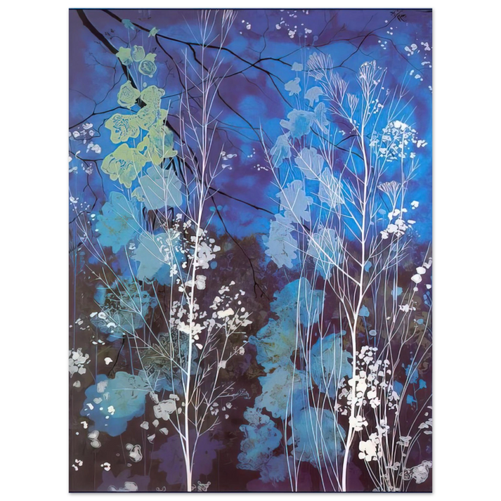 Eyvind Earle - Delphinium 75x100 cm / 30x40inches Fine Art Poster