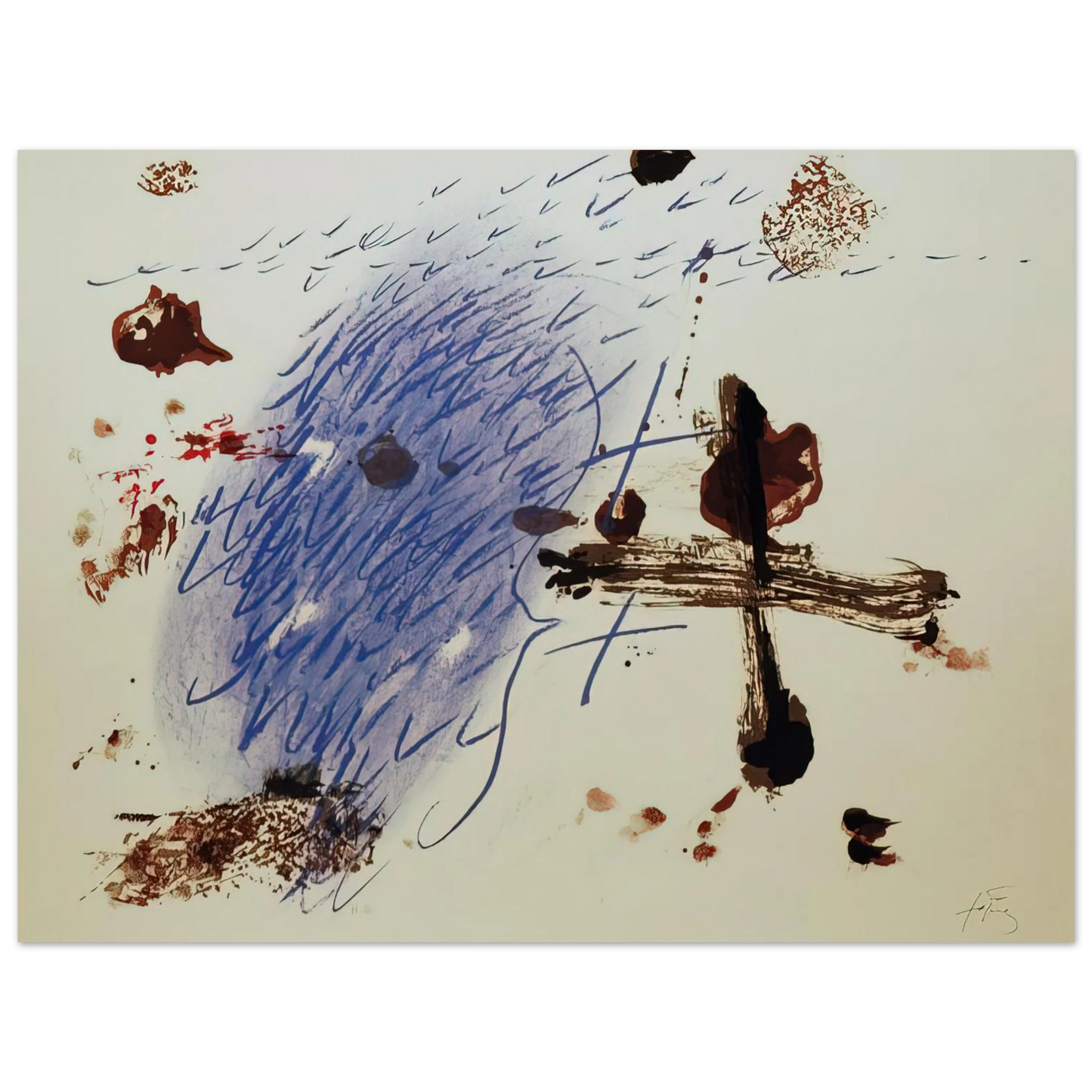 Antoni Tapies - BAN DE LOO COLOGNE 1972 Fine Art Poster - Default Title