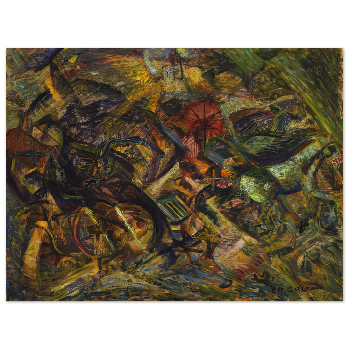 Carlo Carra - JOLTS OF A CAB 1911 Fine Art Poster - Default Title