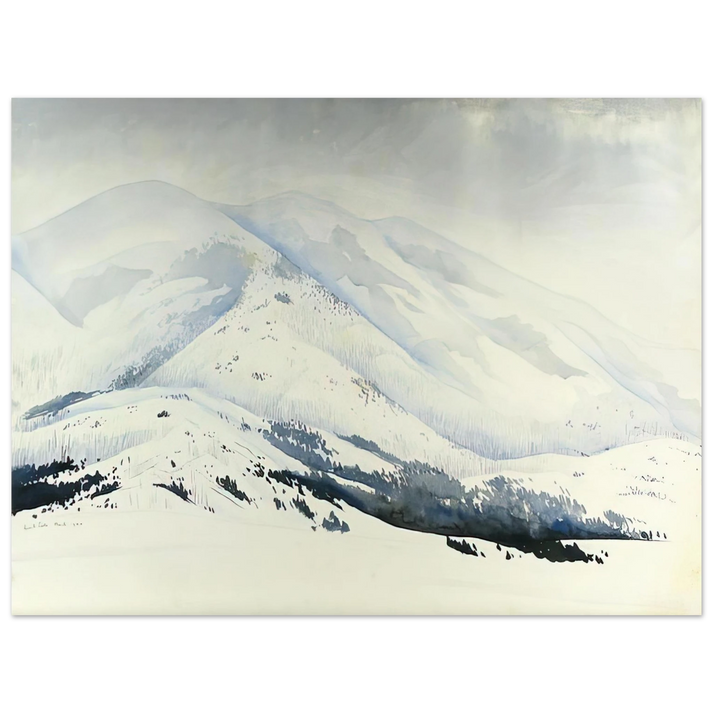 Eyvind Earle - Snowy Mountain 75x100 cm / 30x40inches Fine Art Poster