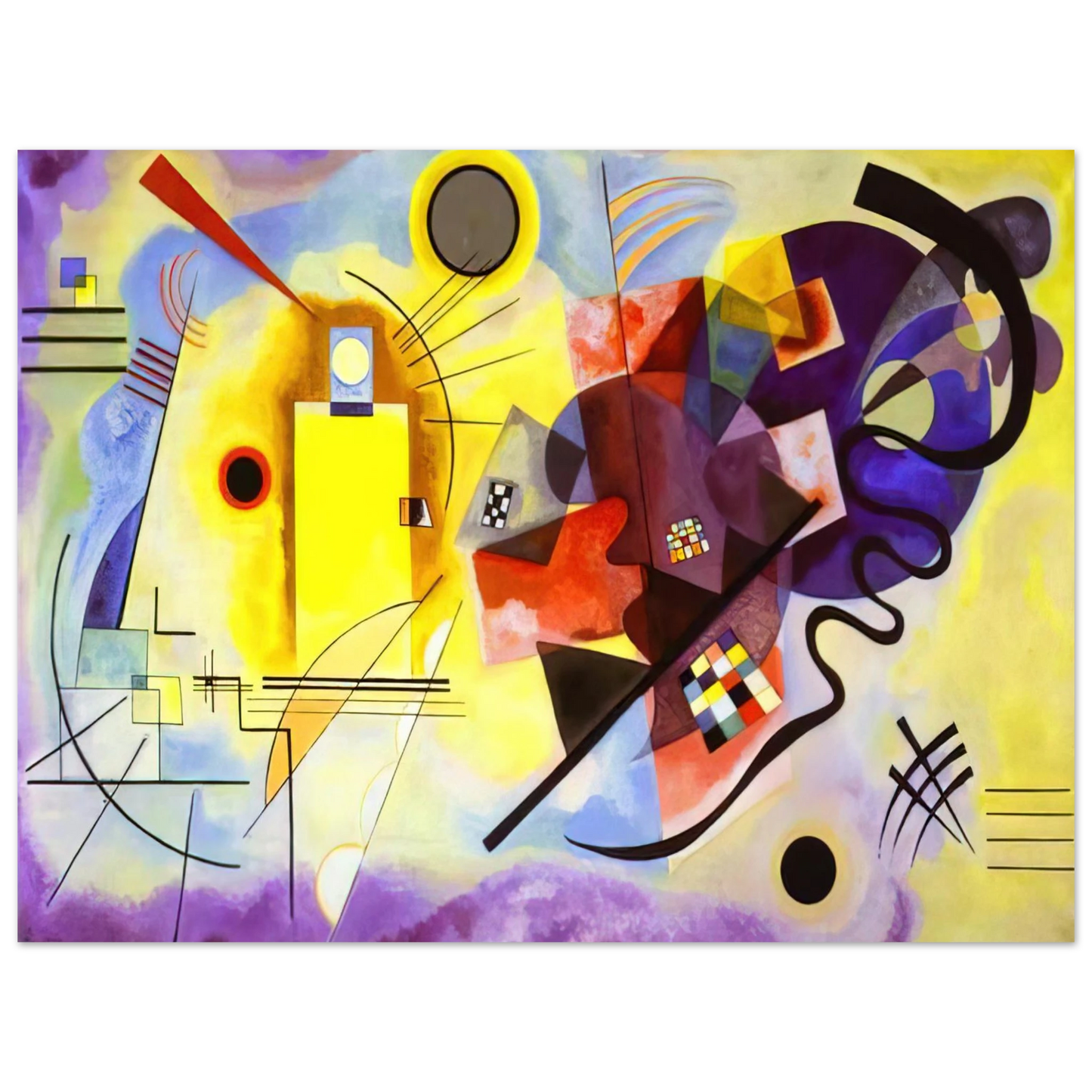 Wassily Kandinsky - YELLOW RED BLUE 1925 Fine Art Poster - Default Title