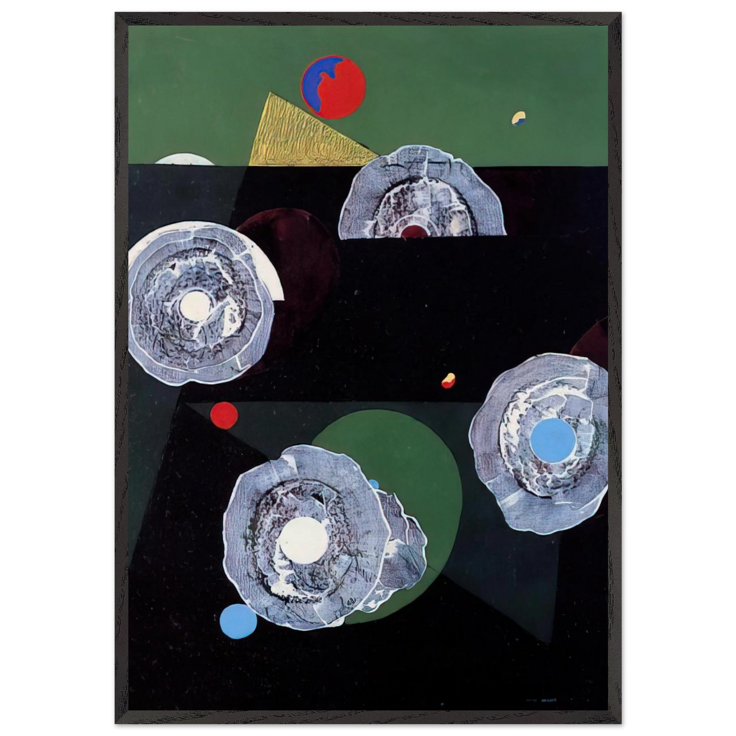 Scallops flower - Max Ernst Framed Art Print – Black Wooden Frame - Default Title - -Framed Art Print