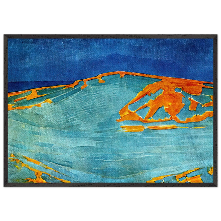Dune in Zeeland - Piet Mondrian 70x100 cm / 28x40 inches Framed Art Print – Black Wooden Frame