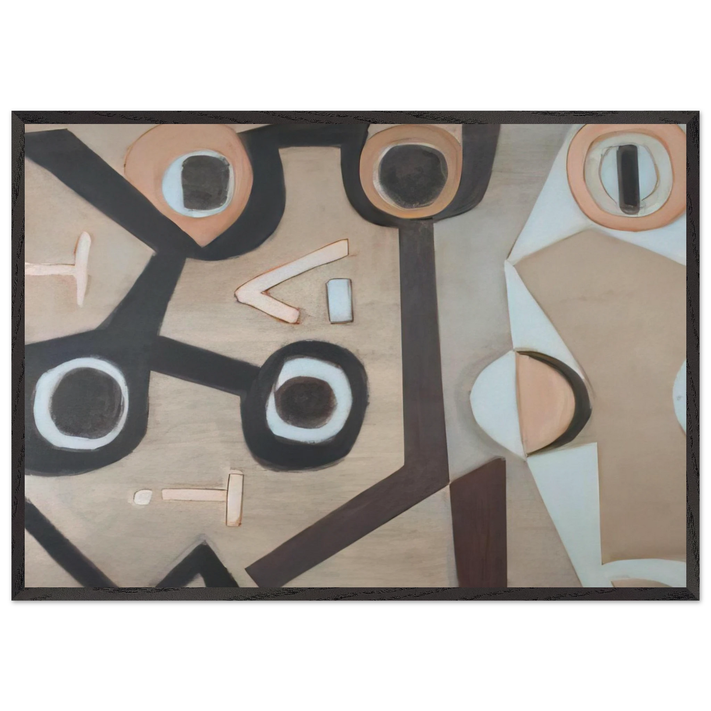 Confluence - 2008 United States - Will Barnet 70x100 cm / 28x40 inches Framed Art Print – Black Wooden Frame