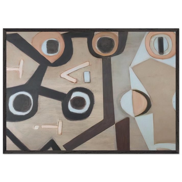 Confluence - 2008 United States - Will Barnet 70x100 cm / 28x40 inches Framed Art Print – Black Wooden Frame