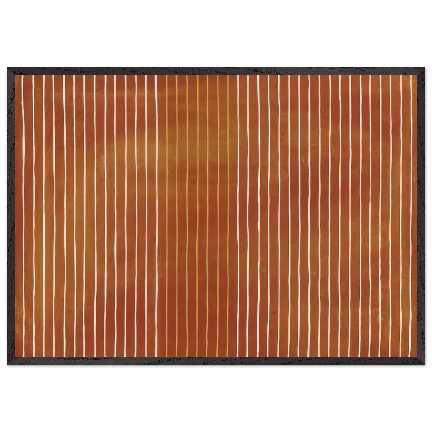 Pumpkin - 1959 - Gene Davis Framed Art Print – Black Wooden Frame - Default Title - -Framed Art Print