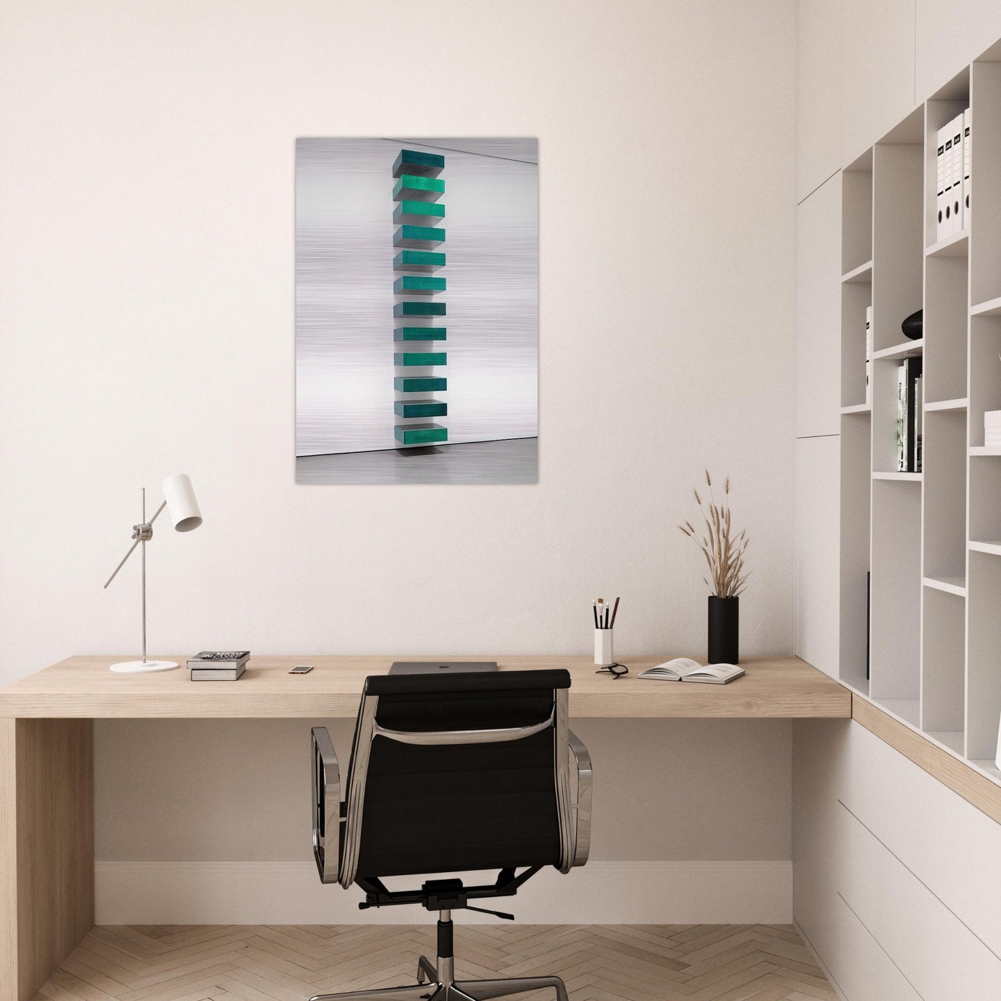 Untitled - 1967 - Donald Judd Brushed Aluminum Print - 70x100 cm / 28x40 inches | Donald Judd Aluminum Print | Donald Judd Prints