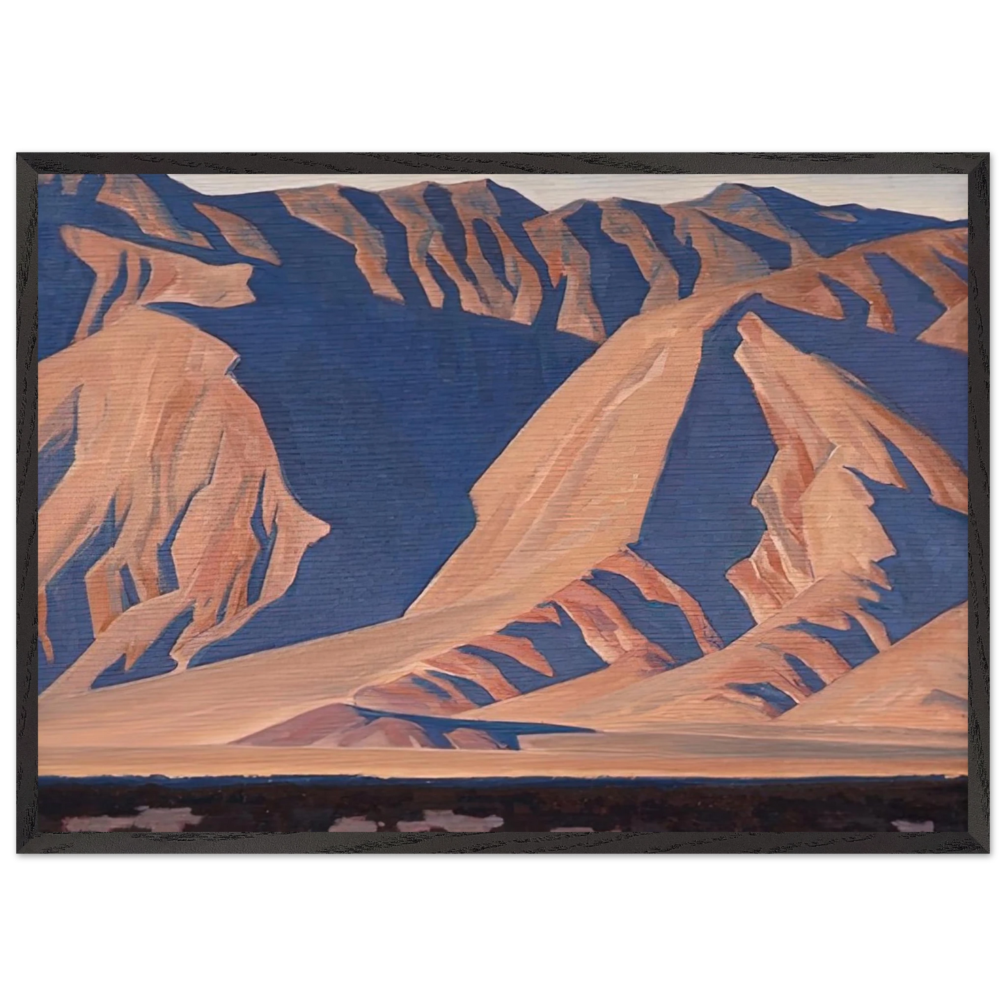 Maynard Dixon - INYO MOUNTAINS 1944 Wall art - 40x50 cm / 16x20 inches - Premium Wooden Framed Poster With Fine Art Paper-canvas - White frame