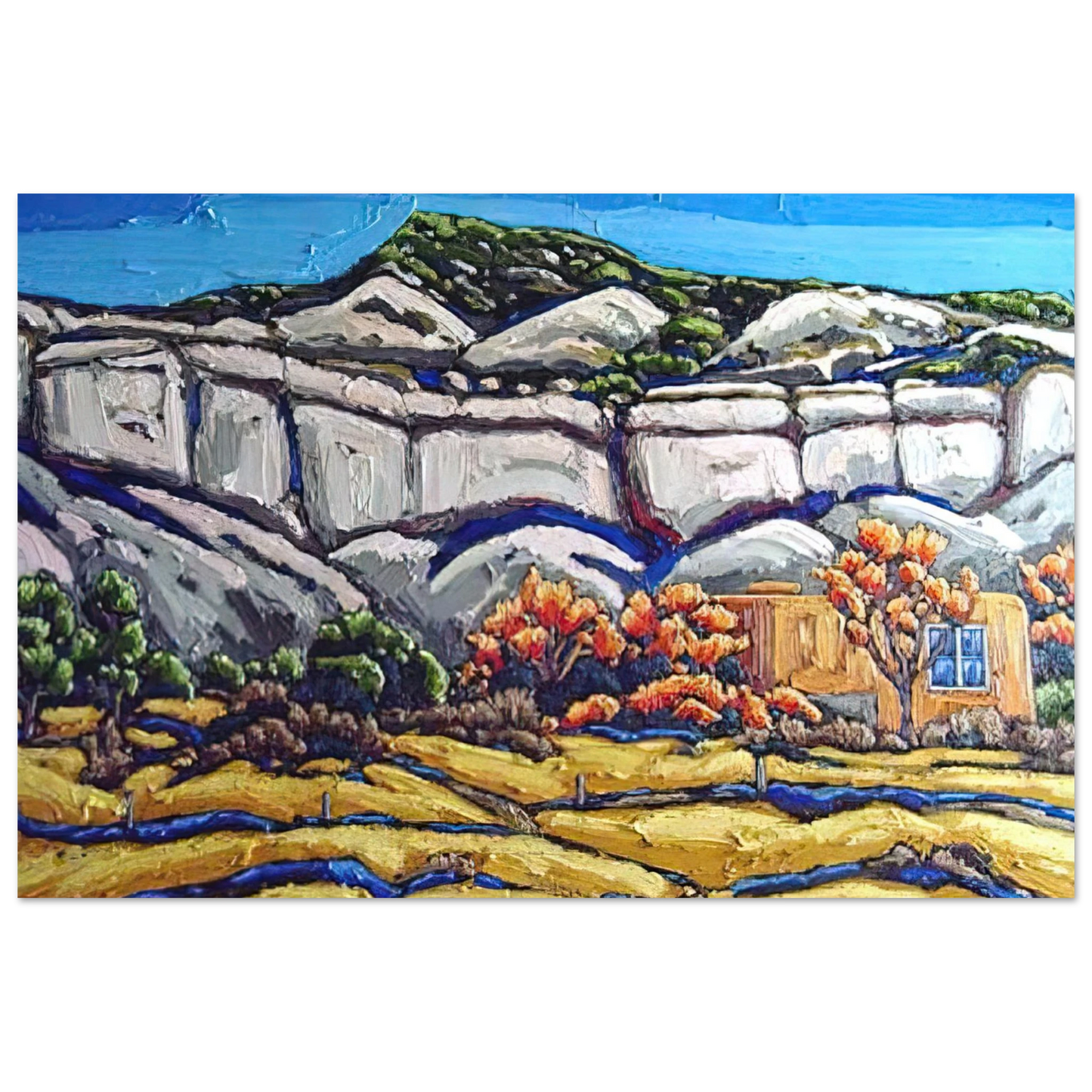 Georgia O'Keeffe - Ghost Ranch Painting Fine Art Poster - 75x100 cm / 30x40 inches