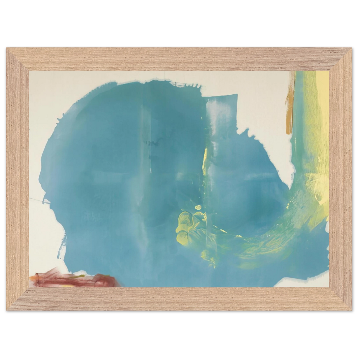 Helen Frankenthaler - Where Necessary - 1977 Wall art - 28x43 cm / XL (11x17 inches) - Premium Wooden Framed Poster With Fine Art Paper - White frame