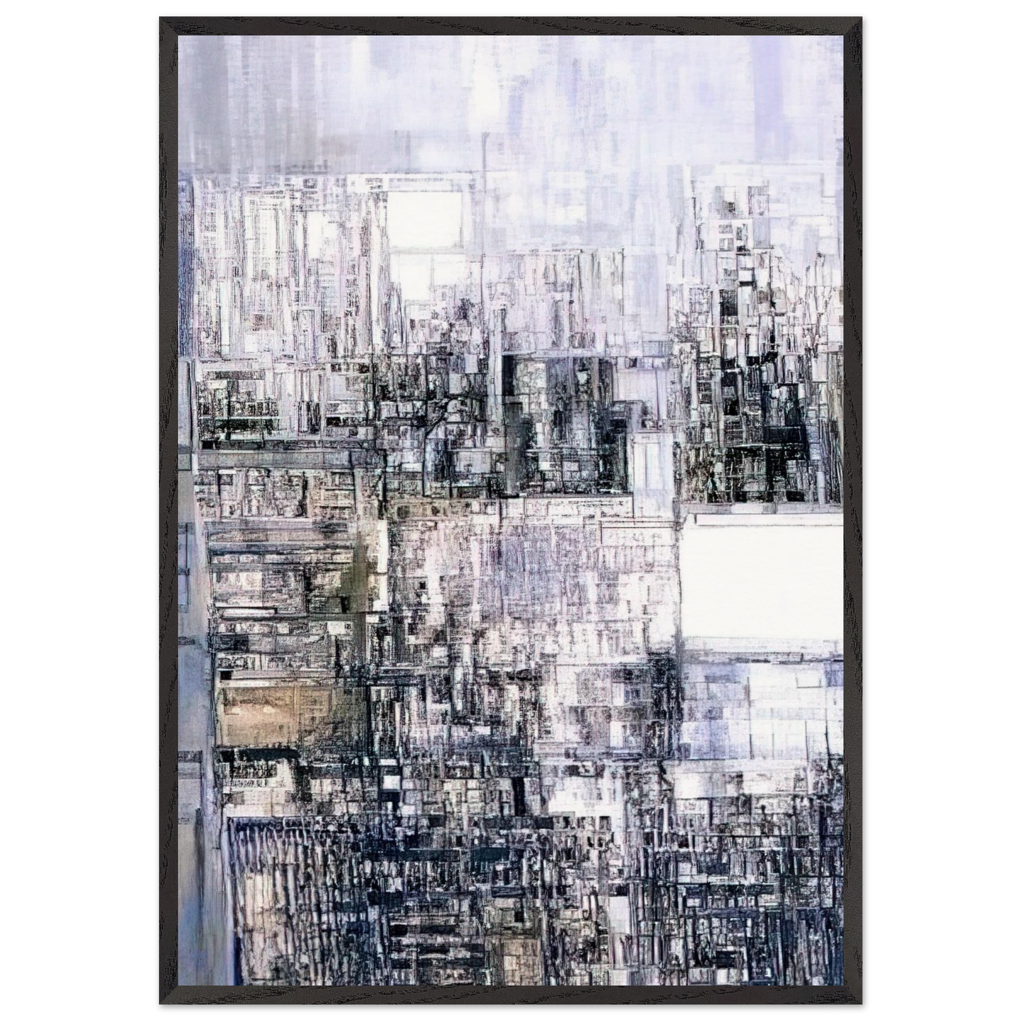 New Amsterdam II - 1970 - Maria Helena Vieira da Silva Framed Art Print – Black Wooden Frame - Default Title - -Framed Art Print