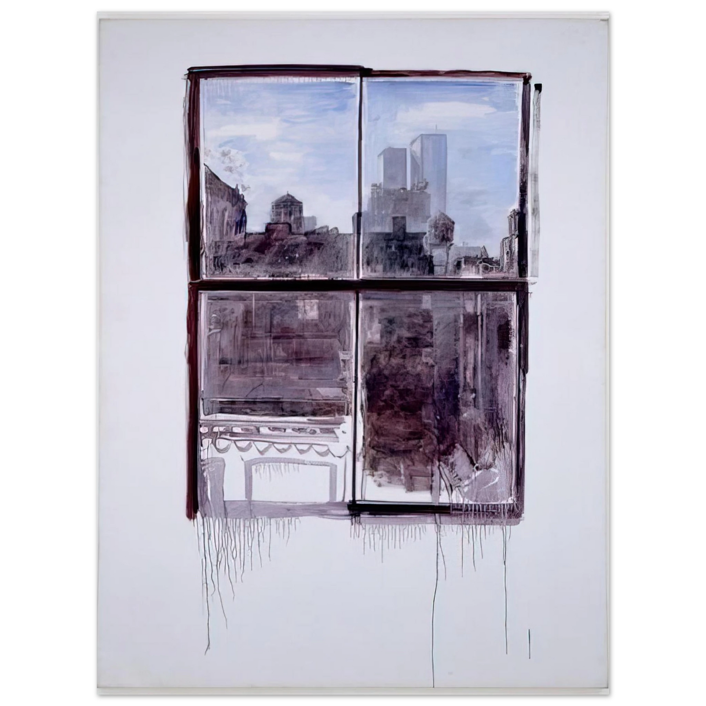 Paul Thek - Untitled cityscape with twin towers - 1972 Fine Art Poster - Default Title