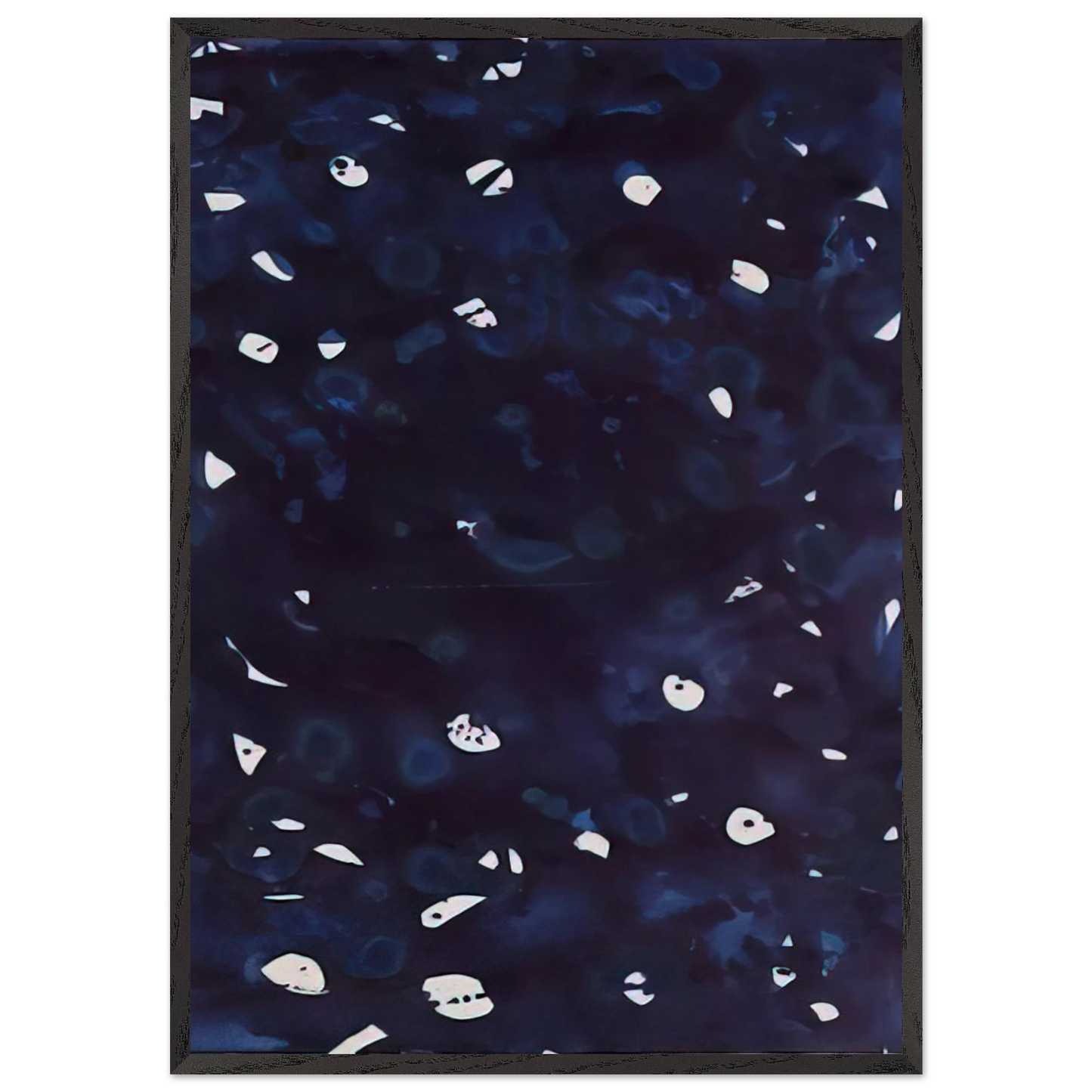 Untitled Dark Blue-Green - Sam Francis Framed Art Print – Black Wooden Frame - Default Title - -Framed Art Print