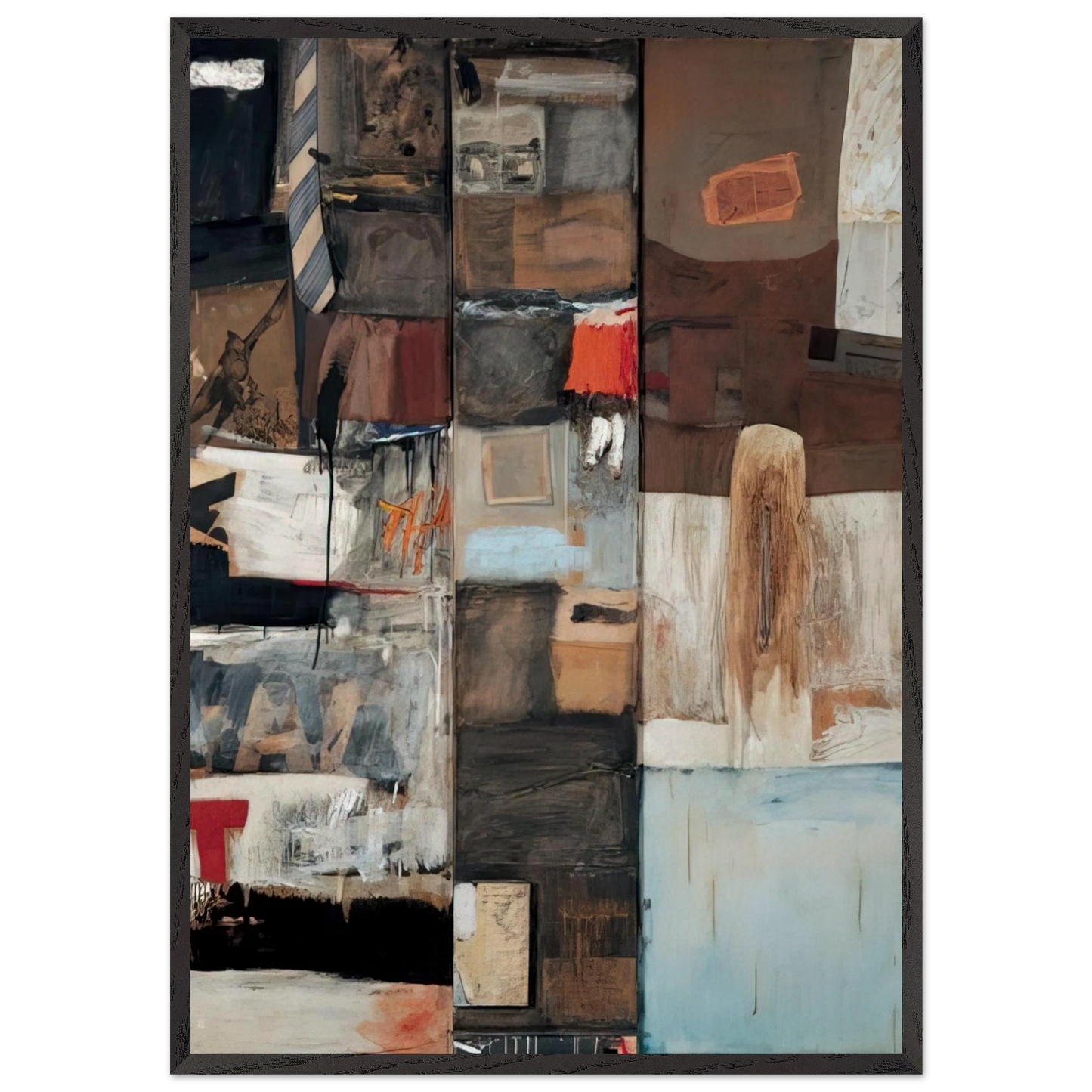 SUMMERSTORM 1959 - Robert Rauschenberg Framed Art Print – Black Wooden Frame - Default Title - -Framed Art Print