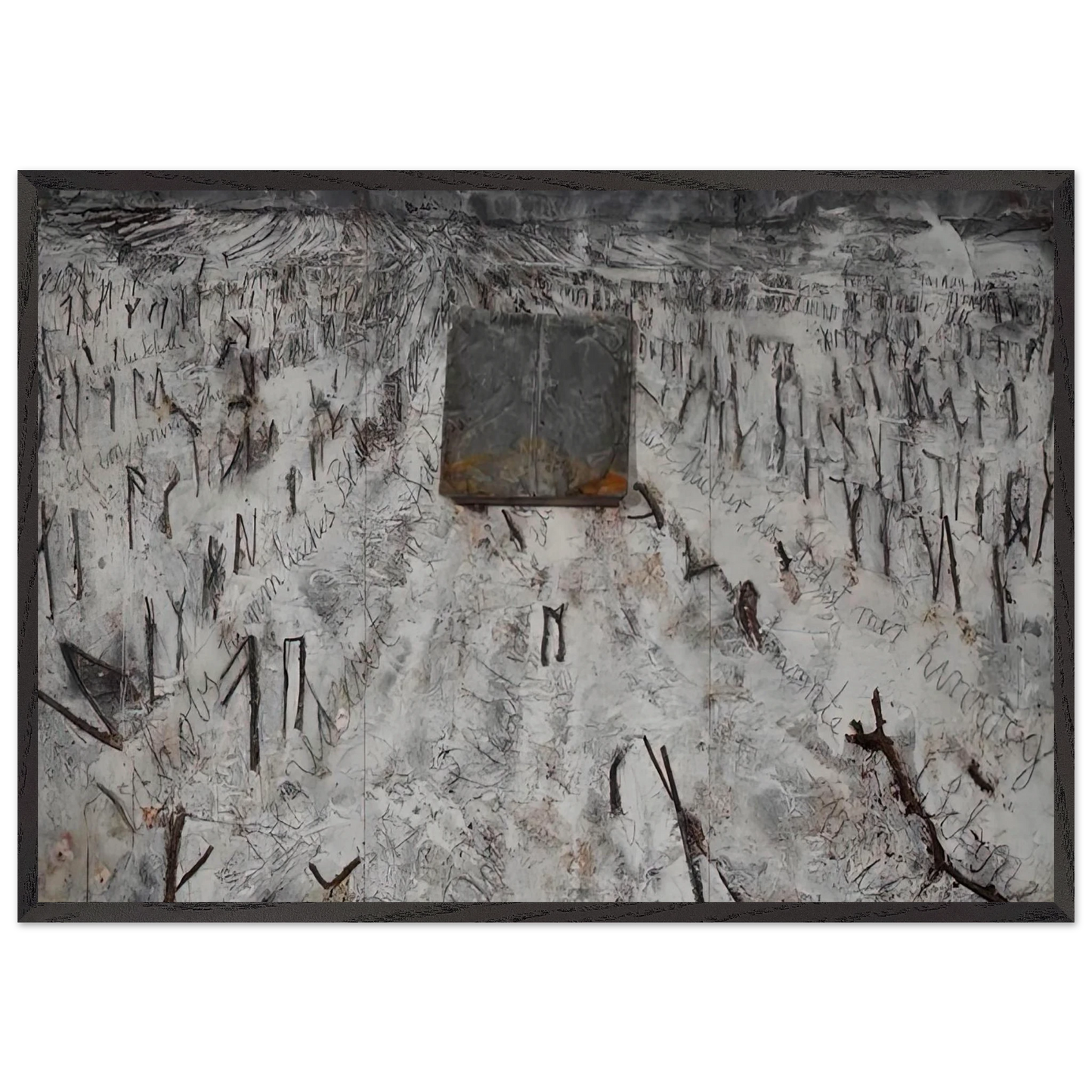 BLACK FLAKES 2006 - Anselm Kiefer Framed Art Print – Black Wooden Frame - Default Title - -Framed Art Print