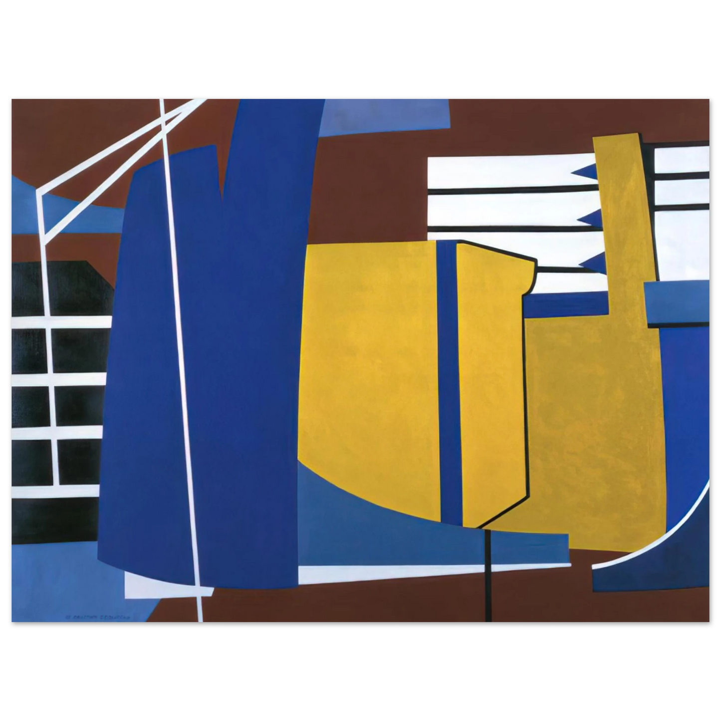 Ralston Crawford - Nacelles Under Construction - 1946 Fine Art Poster - Default Title