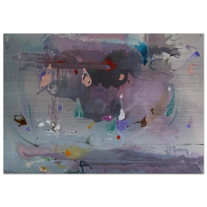 Grey Fireworks - 2000 - Helen Frankenthaler Brushed Aluminum Print - 70x100 cm / 28x40 inches | Helen Frankenthaler Aluminum Print | Helen Frankenthaler Prints