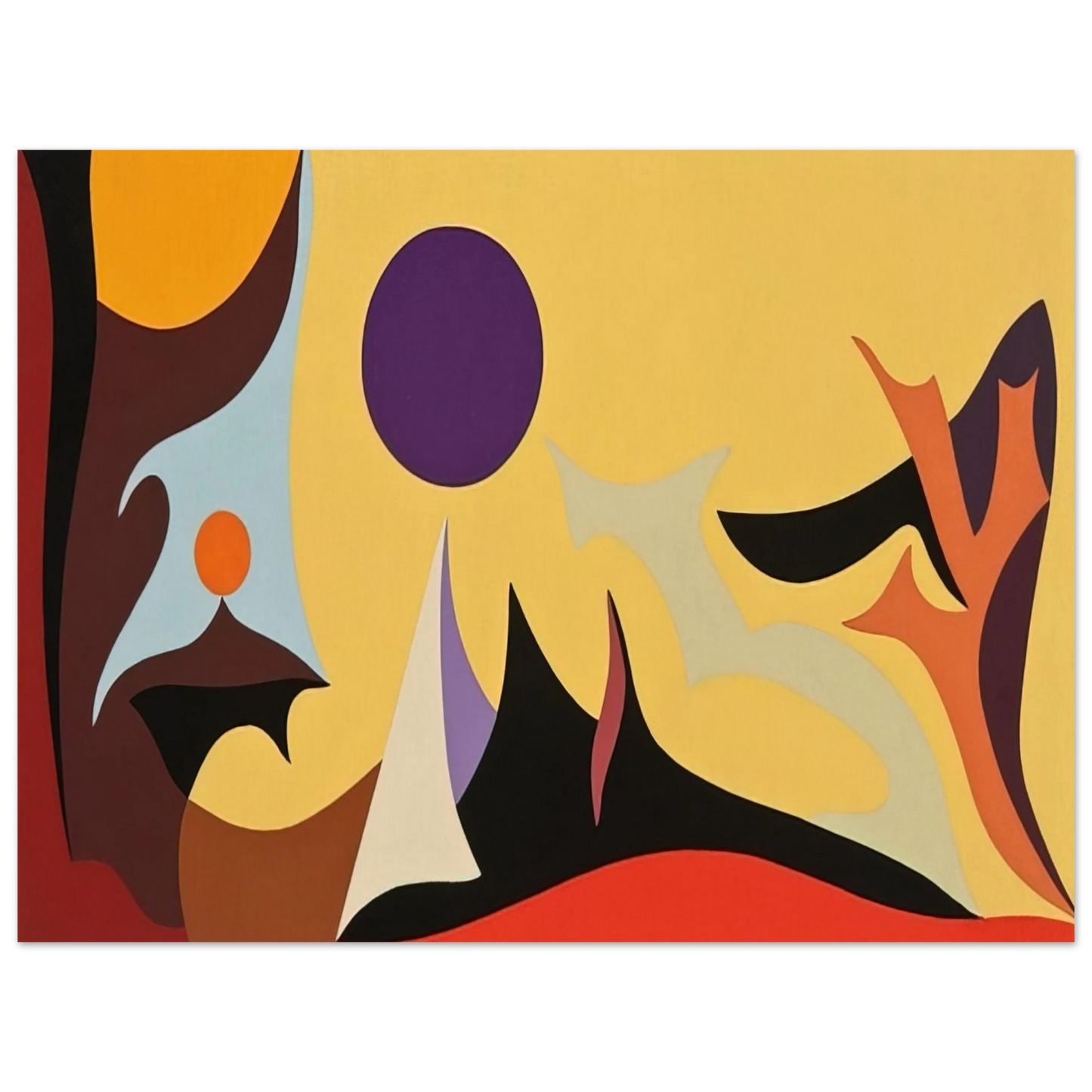 Karl Benjamin - Yellow Landscape - 1953 Fine Art Poster - Default Title