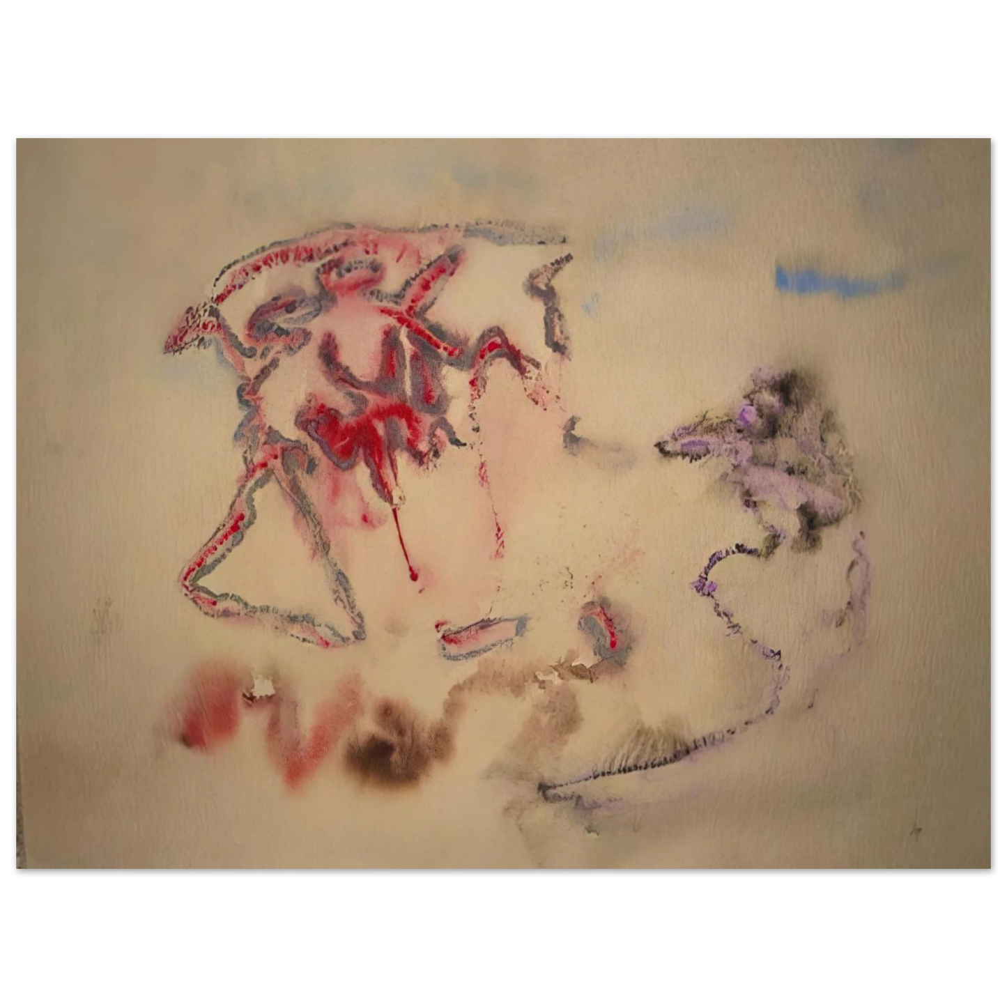 Henri Michaux - Untitled - 1957 - 1958 France Fine Art Poster - Default Title