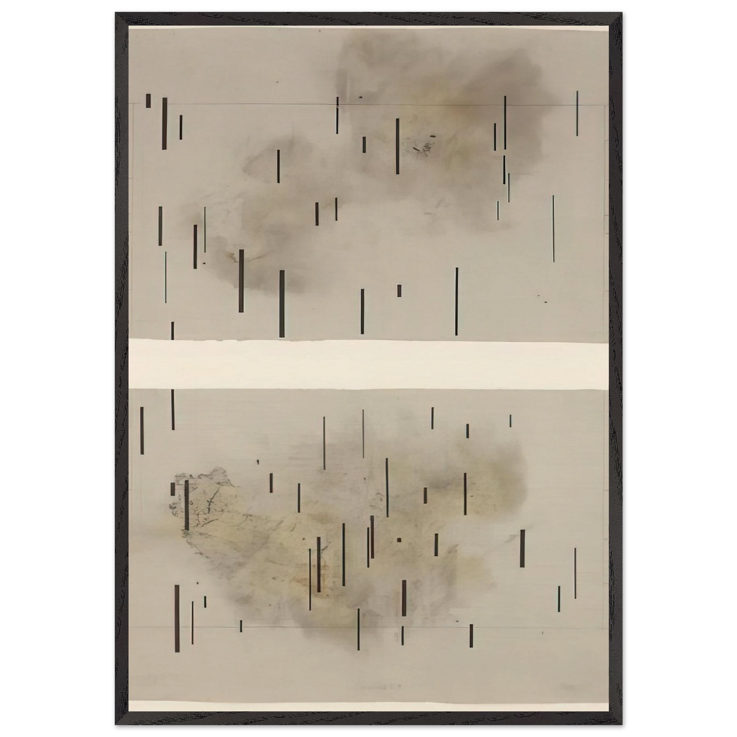 Global Village 37-48 Diptych - 1989 - John Cage Framed Art Print – Black Wooden Frame - Default Title - -Framed Art Print