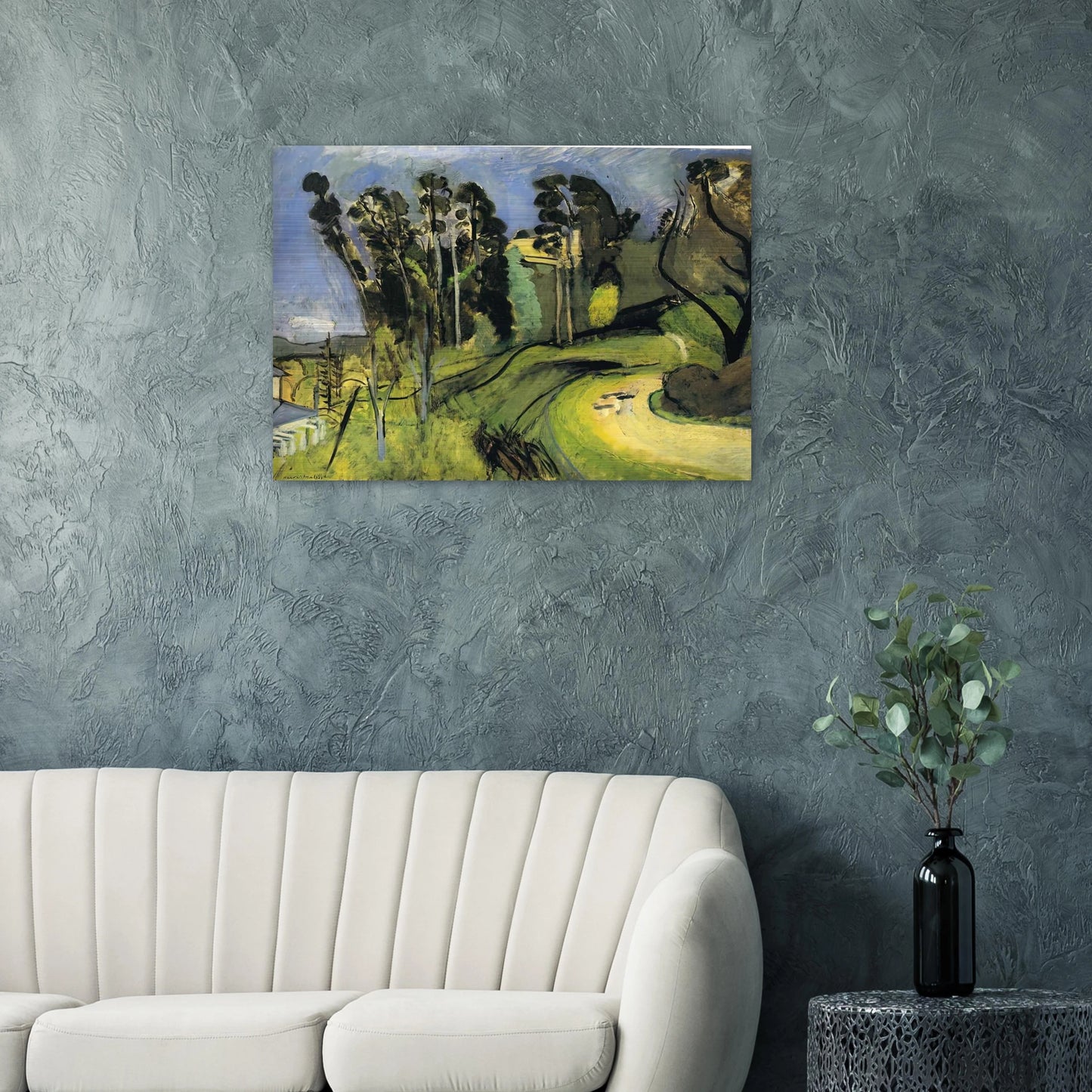 MONTALBAN LANDSCAPE 1918 - Henri Matisse Brushed Aluminum Print - 70x100 cm / 28x40 inches | Henri Matisse Aluminum Print | Henri Matisse Prints