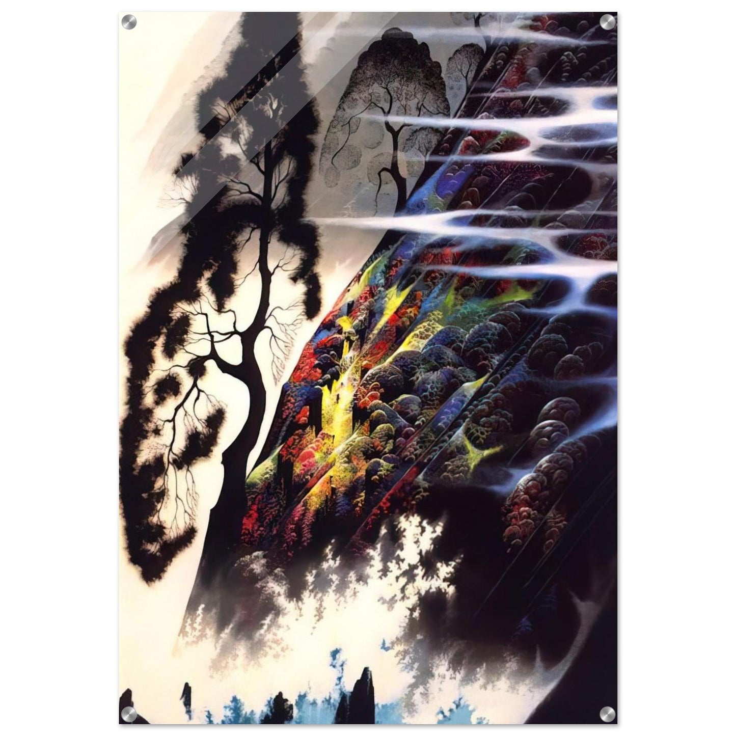 Radiant Splendor - Eyvind Earle Acrylic Print - 70x100 cm / 28x40″ inches | Eyvind Earle Wall Art | Eyvind Earle Prints