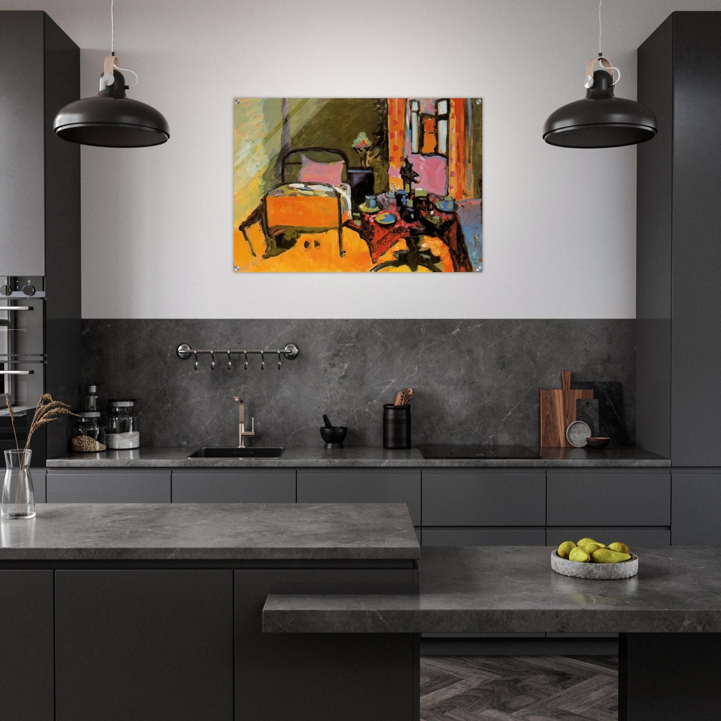 BEDROOM IN AINTMILLERSTRASSE 1909 - Wassily Kandinsky Acrylic Print - 70x100 cm / 28x40″ inches