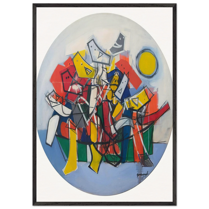 Abduction By Boat - 1963 - Robert Goodnough 70x100 cm / 28x40 inches Framed Art Print – Black Wooden Frame