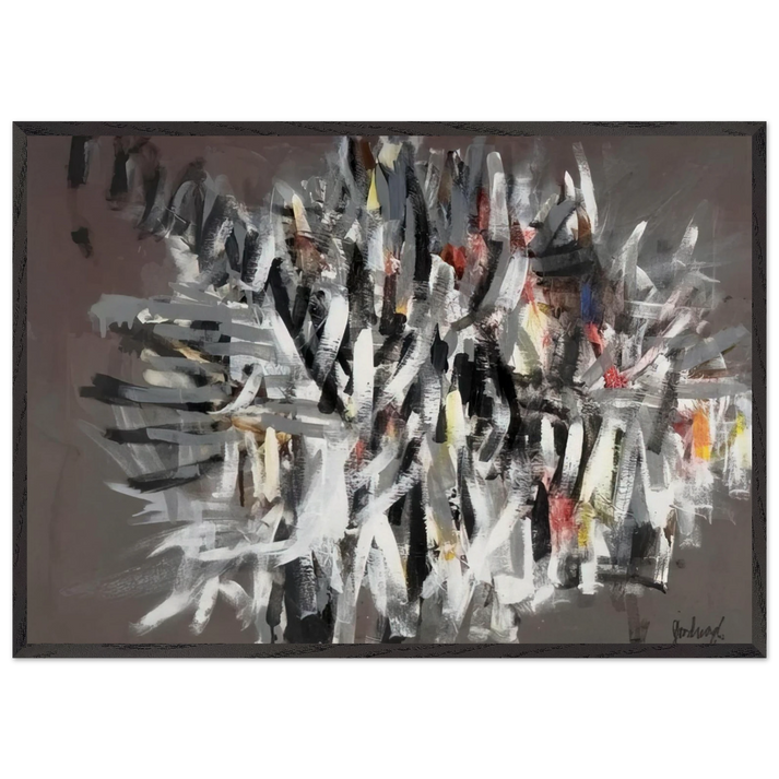 Figure II - 2002 - Robert Goodnough 70x100 cm / 28x40 inches Framed Art Print – Black Wooden Frame