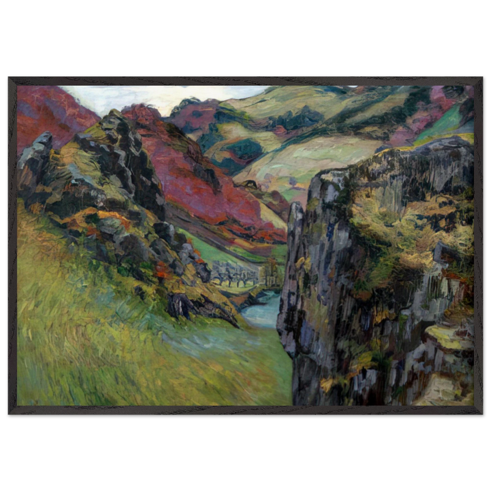 Landscape near Saint-Julien-des-Chazes - Armand Guillaumin 70x100 cm / 28x40 inches Framed Art Print – Black Wooden Frame