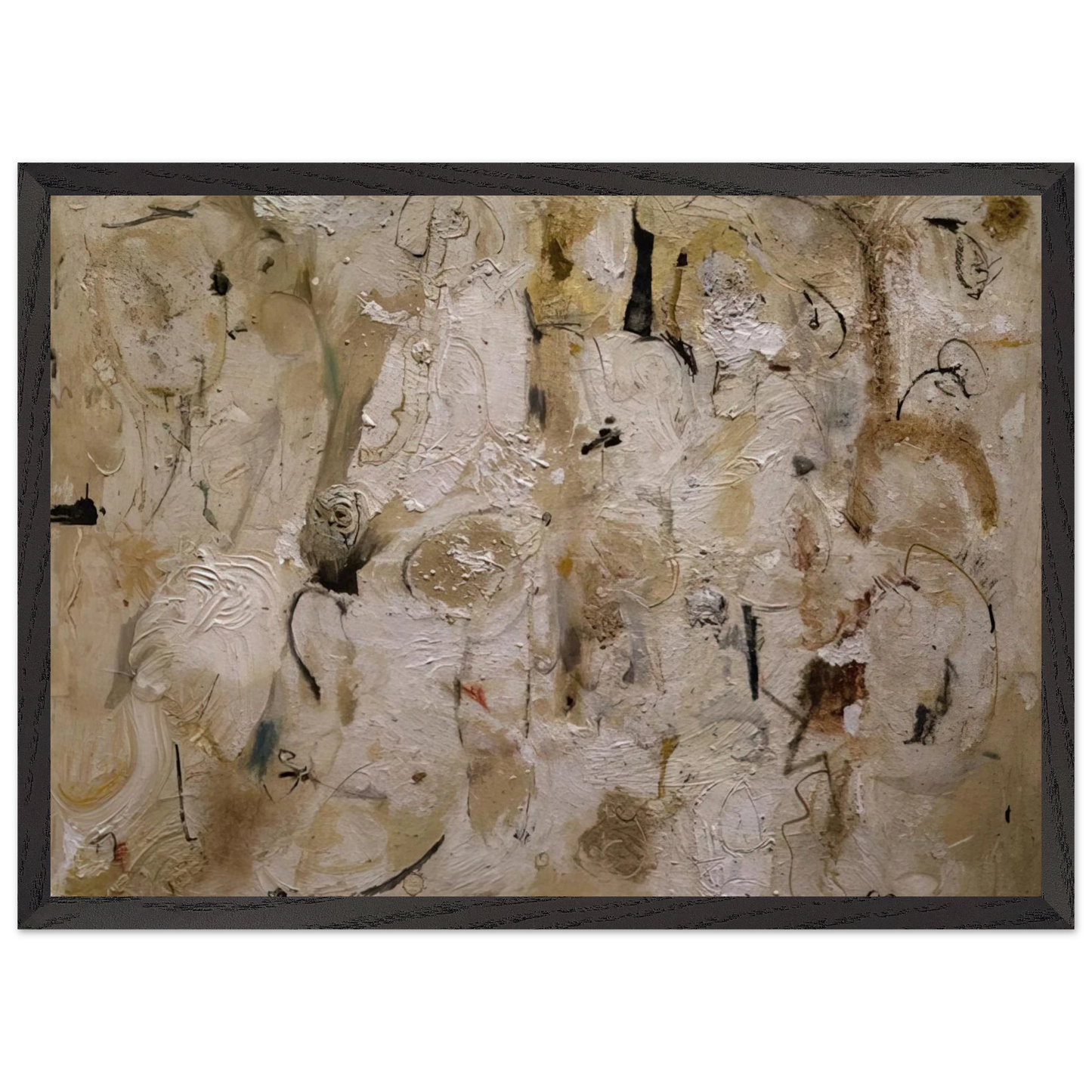 Helen Frankenthaler - Painted on 21st Street - 1951 Wall art - 30x45 cm / 12x18 inches - Premium Wooden Framed Poster With Fine Art Paper - Wood frame
