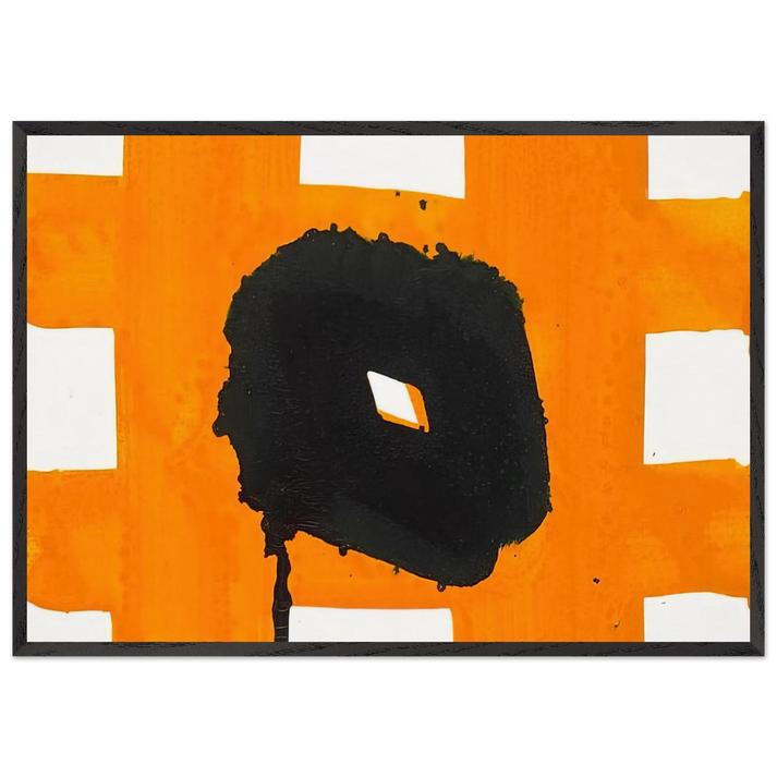 Untitled SF78-233 - Sam Francis 70x100 cm / 28x40 inches Framed Art Print – Black Wooden Frame