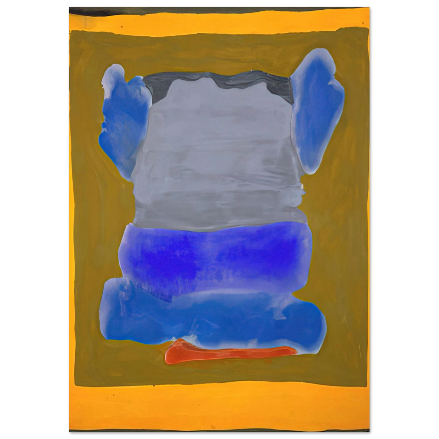 Helen Frankenthaler - Buddha s Court - 1964 Wall art - 40x50 cm / 16x20 inches - Premium Wooden Framed Poster With Fine Art Paper - Black frame