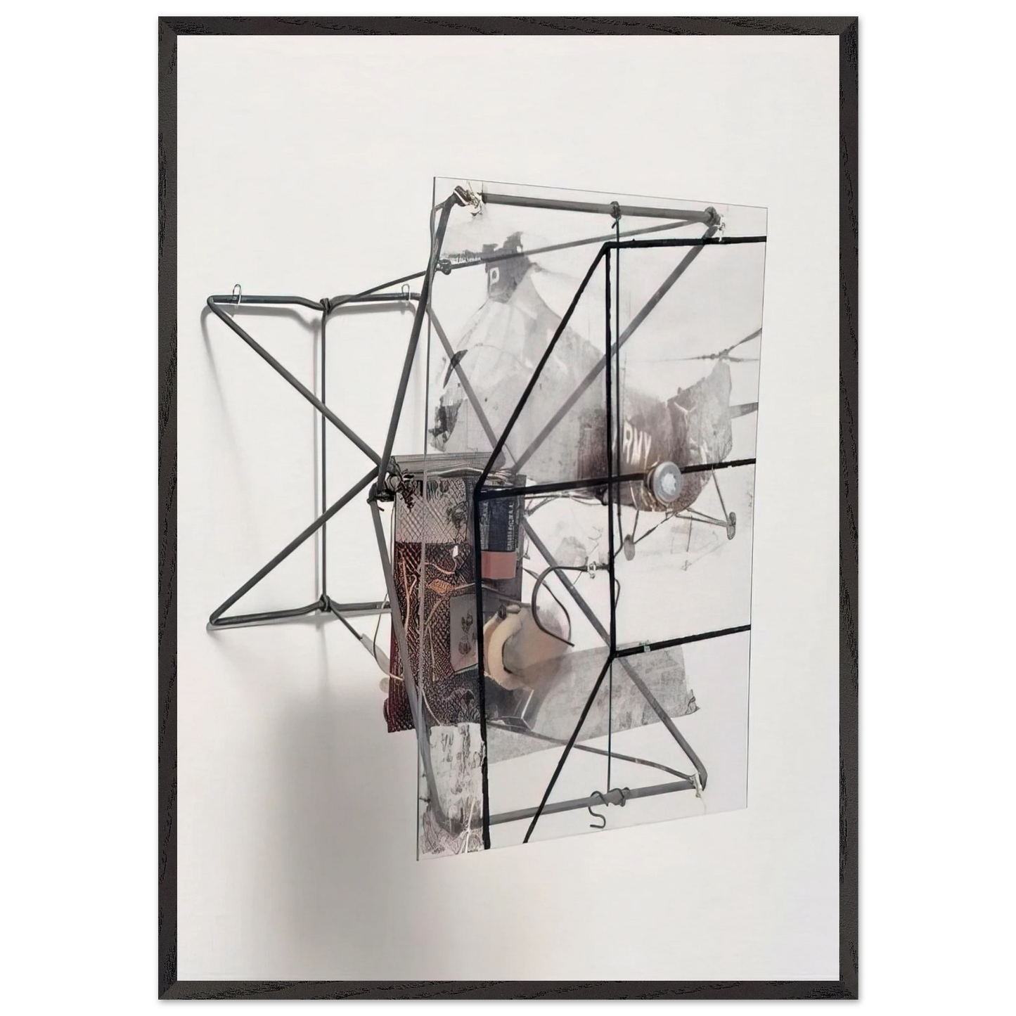 DRY CELL 1963 - Robert Rauschenberg 70x100 cm / 28x40 inches Framed Art Print – Black Wooden Frame