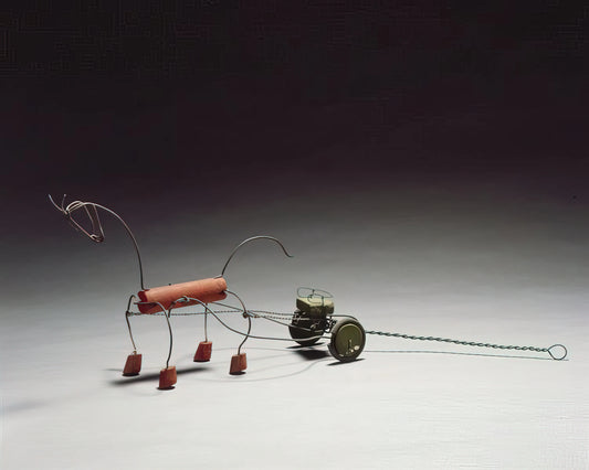 Alexander Calder Original: The Master of Kinetic Sculpture and Modern Art Innovation - RED HORSE AND GREEN SULKY 1926 by Alexander Calder