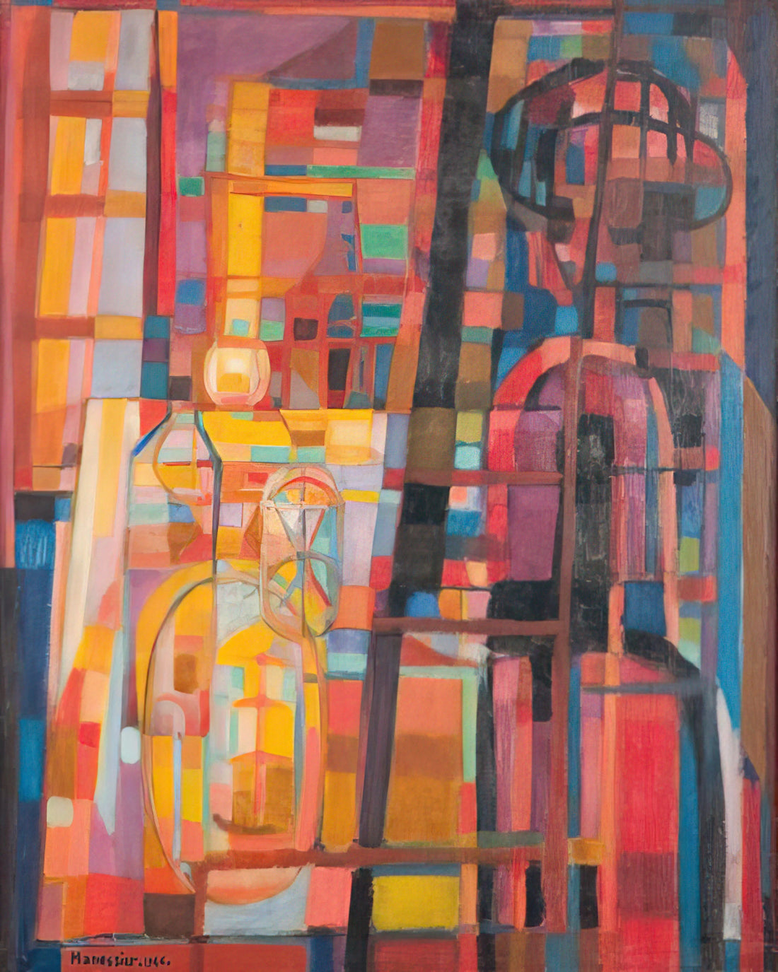 Alfred Manessier Canvas: The Spiritual Abstraction of a Modern Master - Soirée d'octobre - 1946 by Alfred Manessier