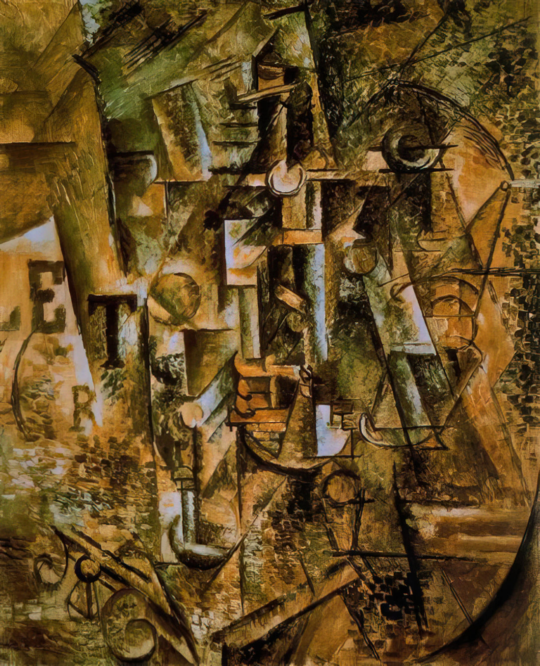 All About Pablo Picasso: The Revolutionary Genius Who Redefined Modern Art - Still life with bottle of rum - 1911 by Pablo Picasso