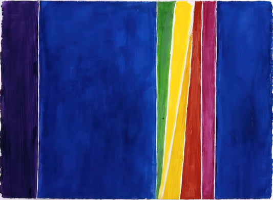 Alma Woodsey Thomas Brushed Aluminum Print: A Modern Tribute to a Visionary Artist - ATMOSPHERIC EFFECTS II 1972 by Alma Woodsey Thomas