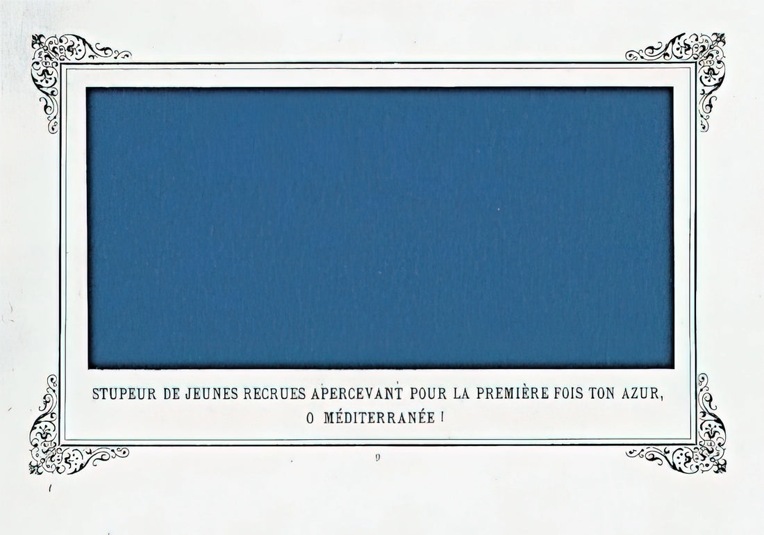 Alphonse Allais Brushed Aluminum Print: The Ultimate Guide to This Artistic Innovation - The Awe of Navy Recruits Seeing for the First Time Your Blue, O Mediterranean Sea! by Alphonse Allais