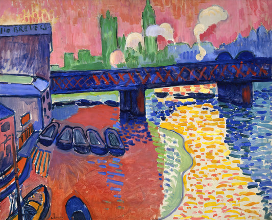André Derain Fauvism: The Vibrant Genesis of Modern Art - CHARING CROSS BRIDGE 1906 by Andre Derain