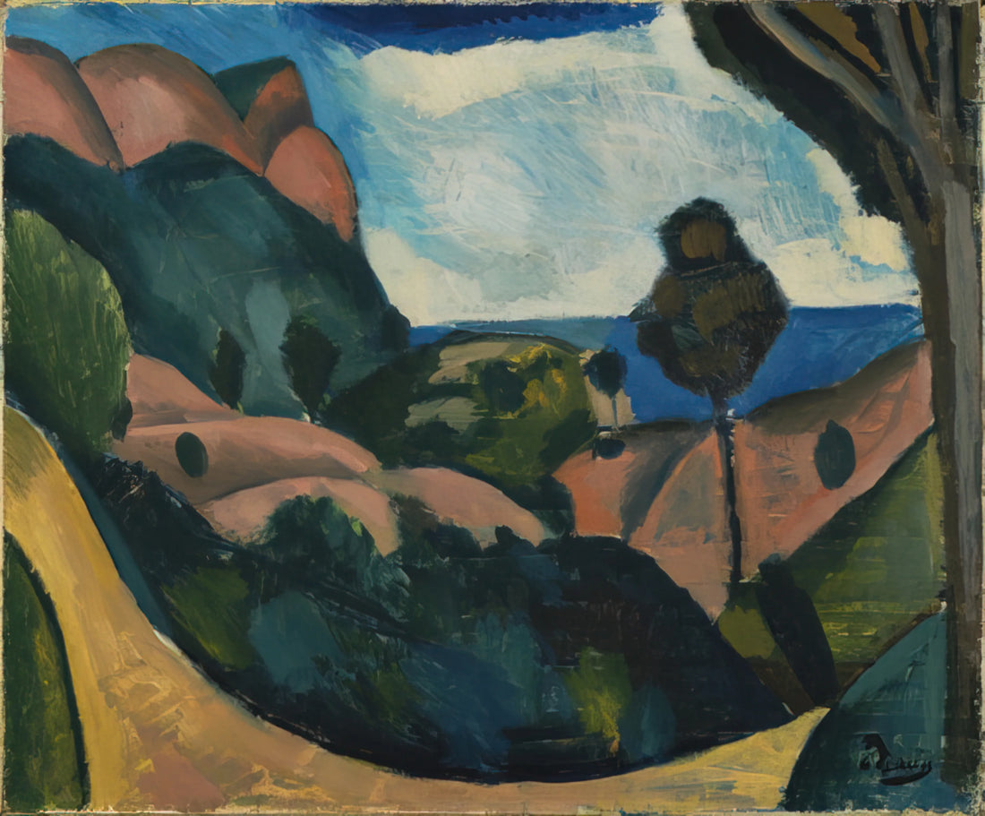 André Derain Landscape Paintings: The Fauvist Revolution in Nature - LANDSCAPE NEAR CASSIS 1907 by Andre Derain
