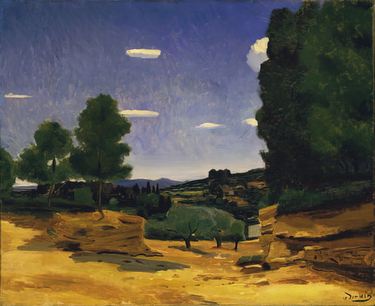André Derain and the Fauvist Revolution: A Guide to His Pioneering Paintings - LANDSCAPE PROVENCE 1925 by Andre Derain