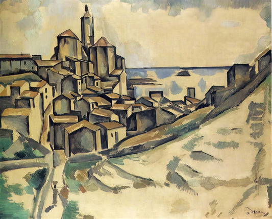 André Derain's Big Ben: A Fauvist Masterpiece of London's Icon - LANDSCAPE AT CADAQUES by Andre Derain