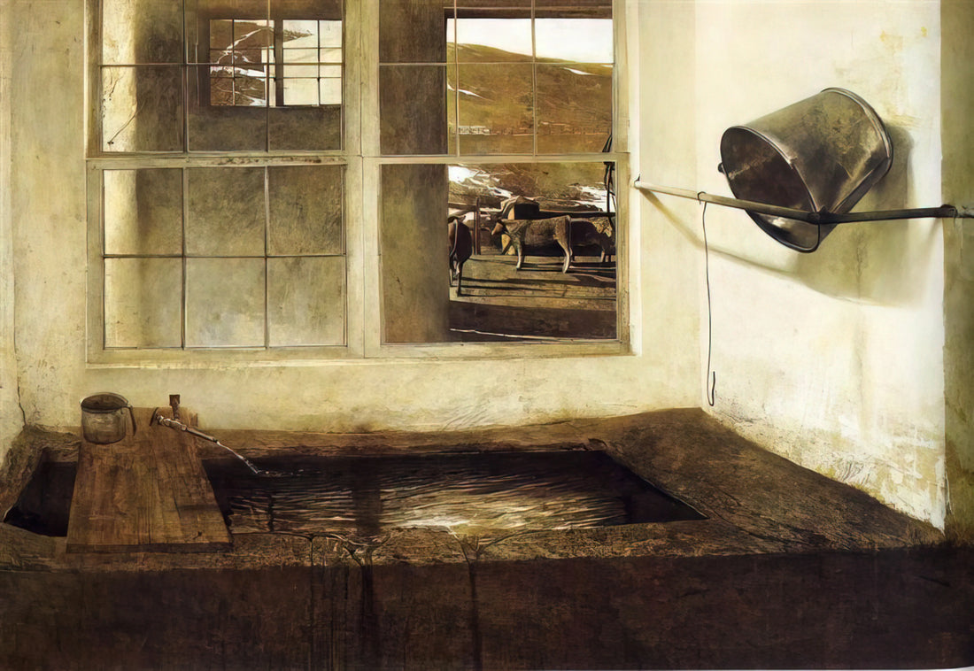 Andrew Wyeth's Northern Point Print: A Masterpiece of American Realism - SPRING FED by Andrew Wyeth