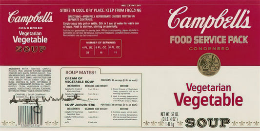 Andy Warhol and Ilias Psinakis: A Study in Artistic Contrasts and Cultural Impact - Campbell Soup Company by Andy Warhol