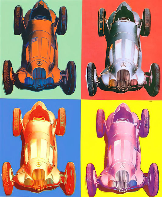 Andy Warhol and the 5 Minutes of Fame: How Pop Art Redefined Celebrity Culture - Benz Racing Car by Andy Warhol