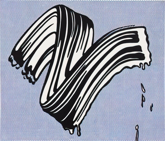 Andy Warhol, Roy Lichtenstein, and the Enduring Legacy of Pop Art - WHITE BRUSHSTROKE I 1965 by Roy Lichtenstein