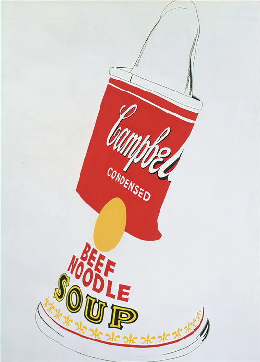 Andy Warhol's Colored Mona Lisa: Pop Art's Iconic Reinvention of a Renaissance Masterpiece - Crushed Campbell's Soup Can  Beef Noodle  by Andy Warhol