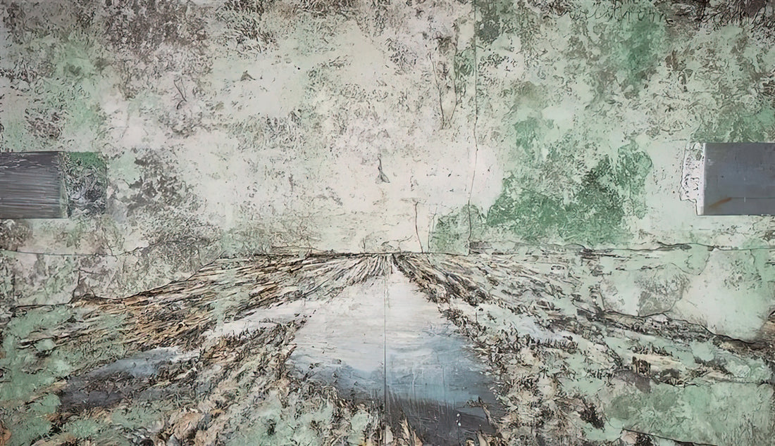 Anselm Kiefer at MoMA: A Monumental Exploration of Memory, Myth, and Material - THE LAND OF THE TWO RIVERS ZWEISTROMLAND 1995 by Anselm Kiefer